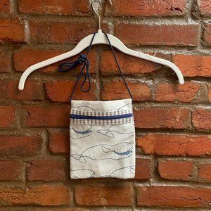 Coastal Whale Print Beach Pouch Purse